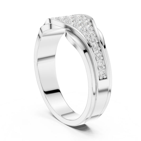 Round Lab Grown Diamond Pave Engagement Ring