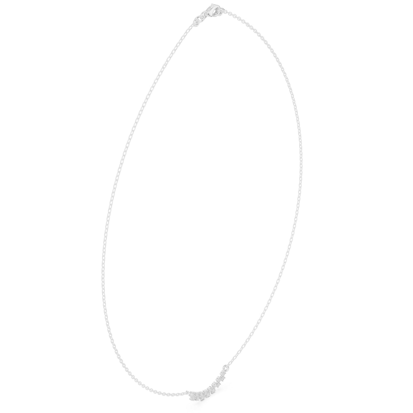 Round Lab Grown Diamond Pave Pendant