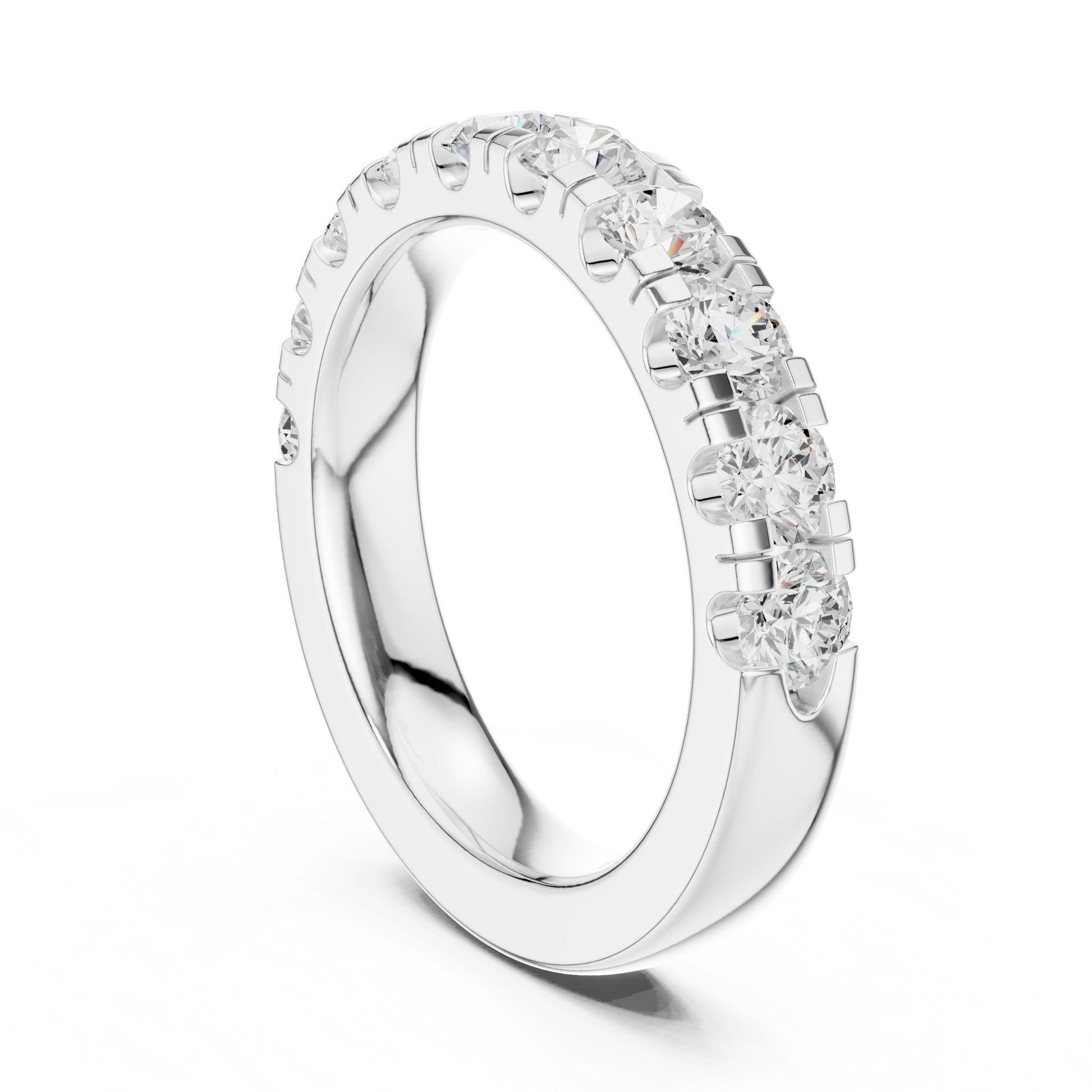 Round Lab Grown Diamond Pave Engagement Ring