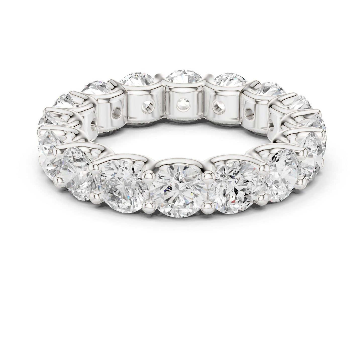 Round Lab Grown Diamond Pave Engagement Ring