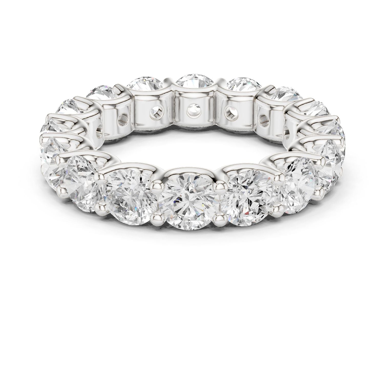 Round Lab Grown Diamond Pave Engagement Ring