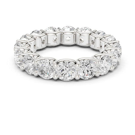 Round Lab Grown Diamond Pave Engagement Ring