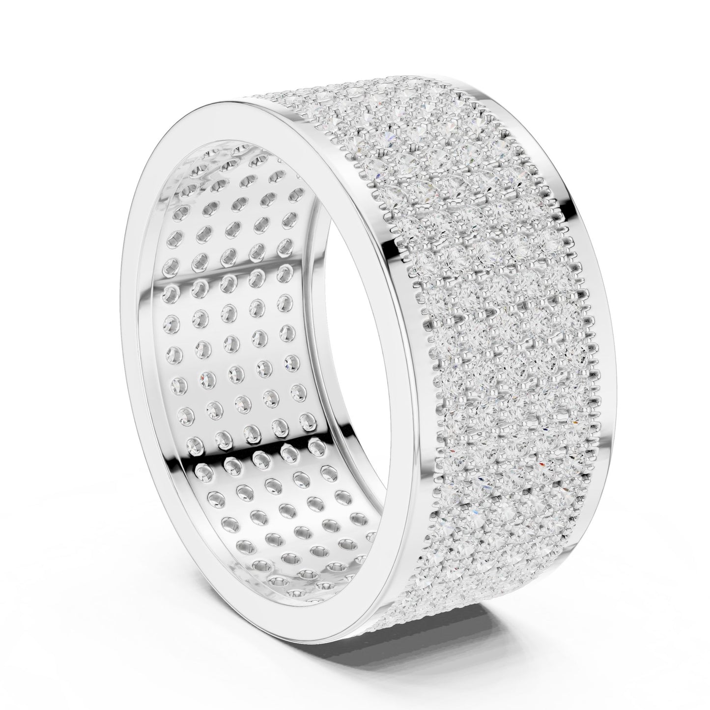 Men's Round Lab Grown Diamond Pave Ring