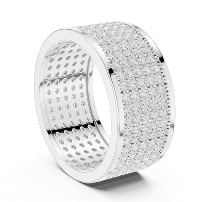 Men's Round Lab Grown Diamond Pave Ring