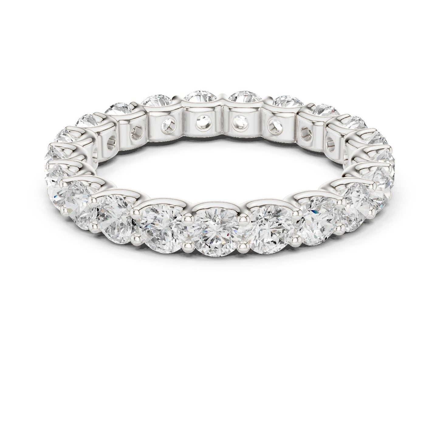 Round Lab Grown Diamond Pave Engagement Ring