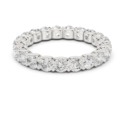 Round Lab Grown Diamond Pave Engagement Ring