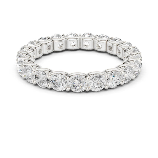 Round Lab Grown Diamond Pave Engagement Ring