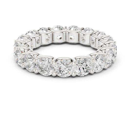 Round Lab Grown Diamond Pave Engagement Ring