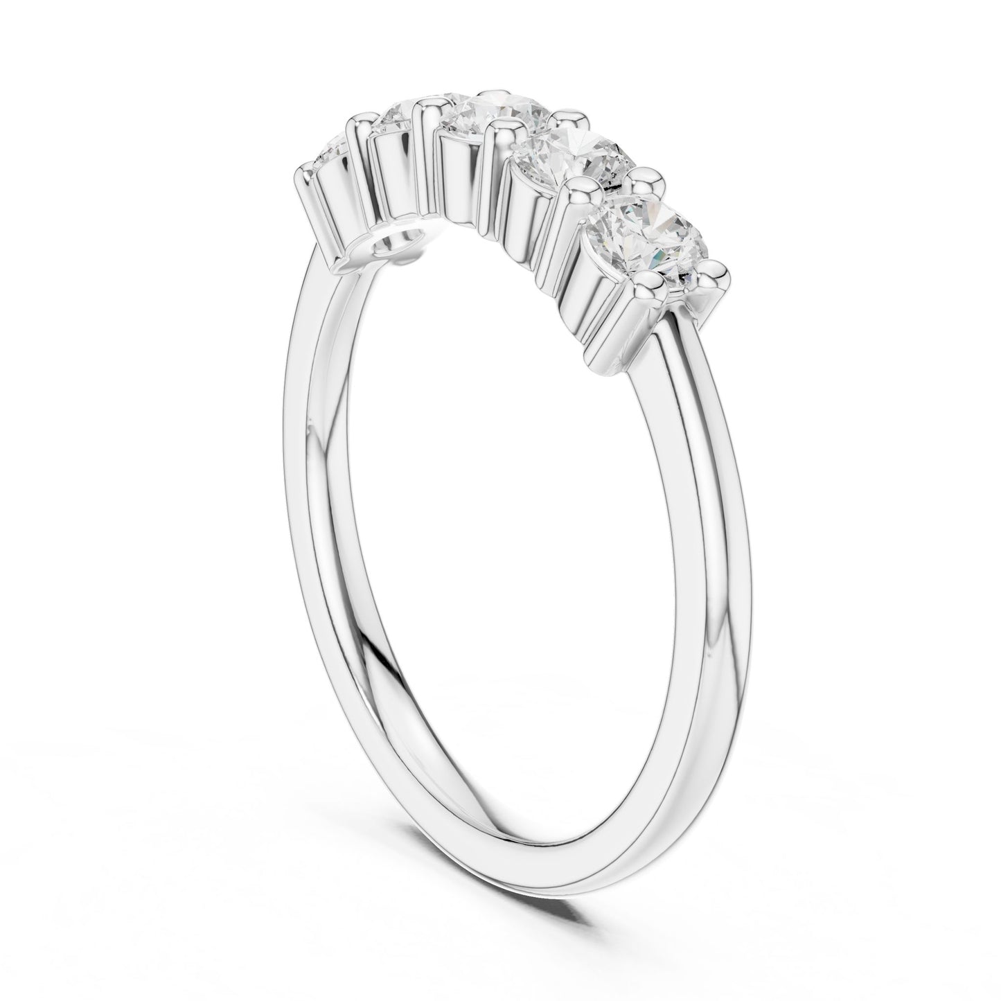 Round Lab Grown Diamond Pave Engagement Ring