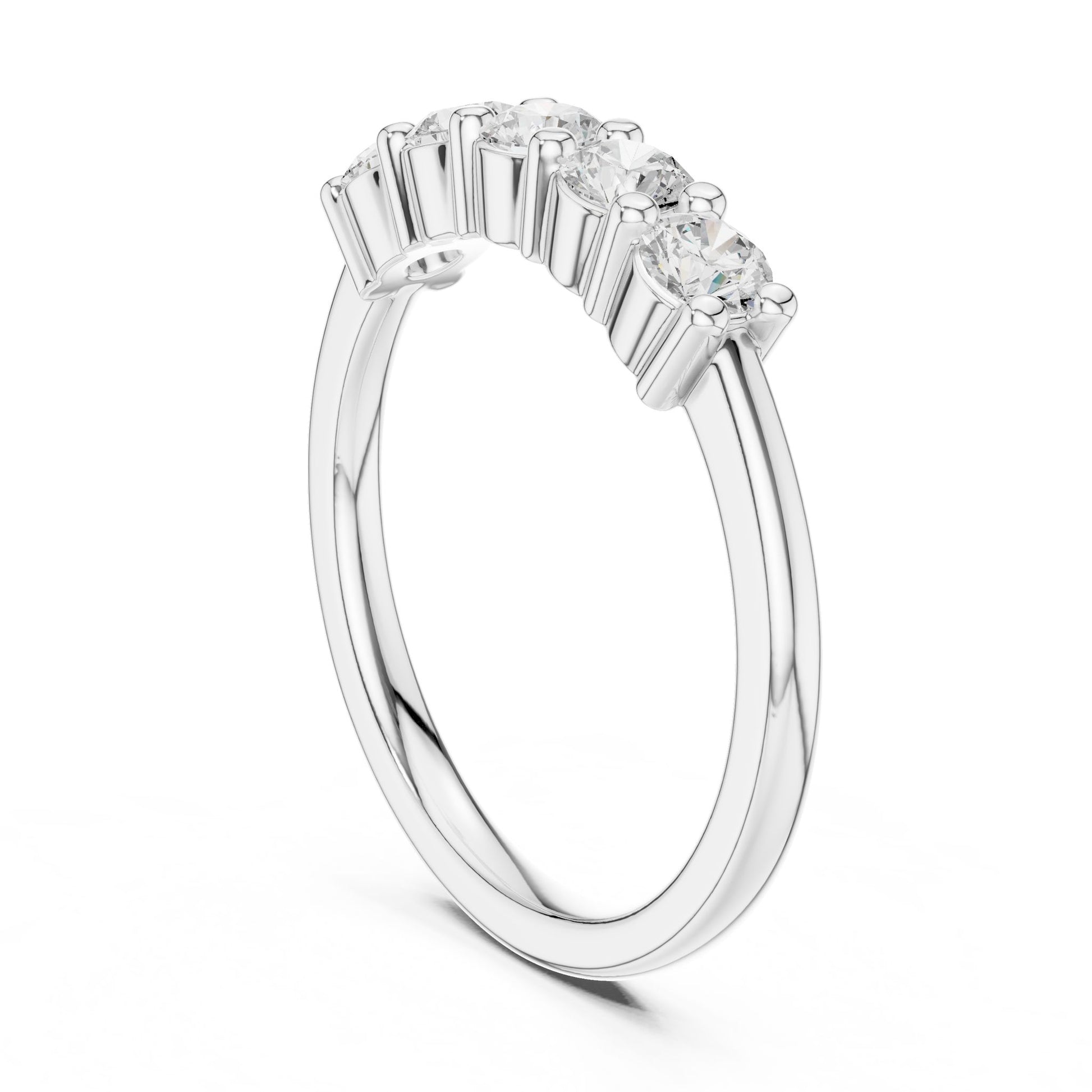 Round Lab Grown Diamond Pave Engagement Ring