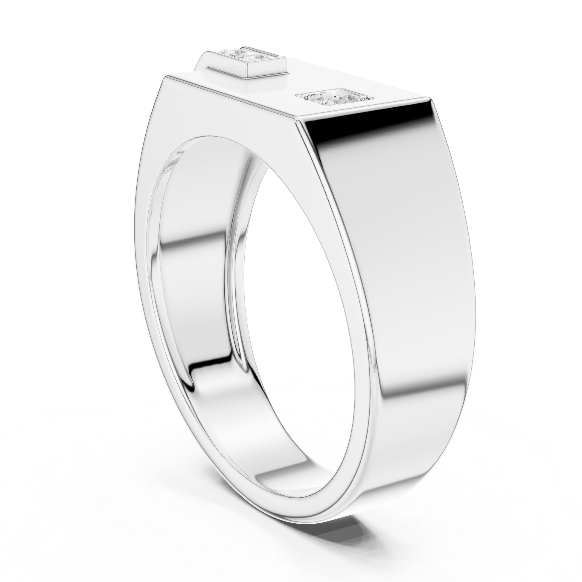 Men's Round Lab Grown Diamond Pave Ring