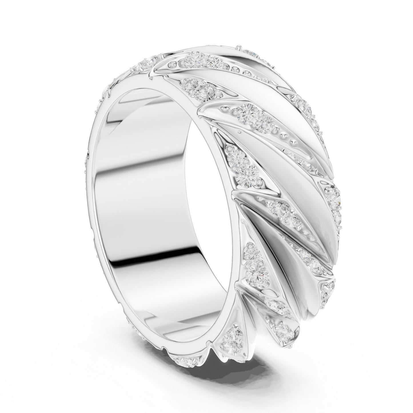 Men's Round Lab Grown Diamond Pave Ring