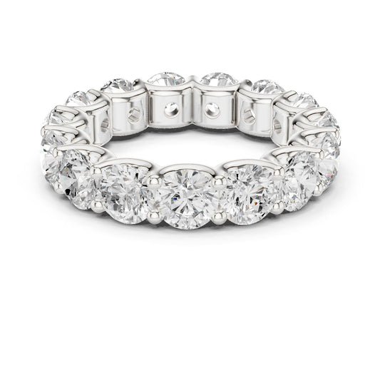 Round Lab Grown Diamond Pave Engagement Ring