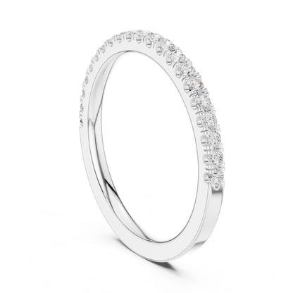 Round Lab Grown Diamond Pave Engagement Ring