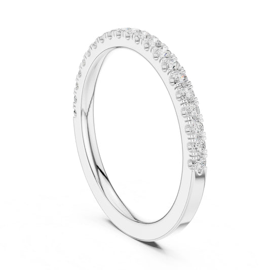 Round Lab Grown Diamond Pave Engagement Ring