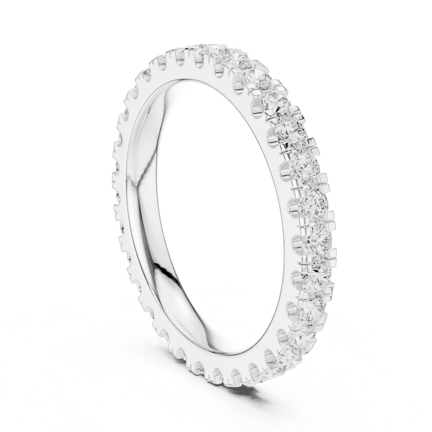 Round Lab Grown Diamond Pave Engagement Ring
