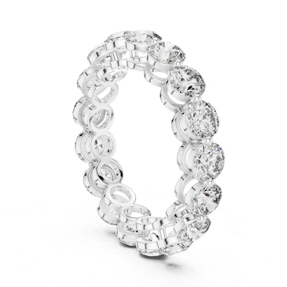 Round Lab Grown Diamond Pave Engagement Ring