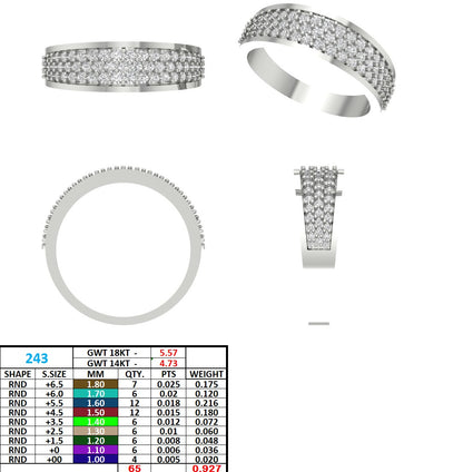 Men's Round Lab Grown Diamond Pave Ring