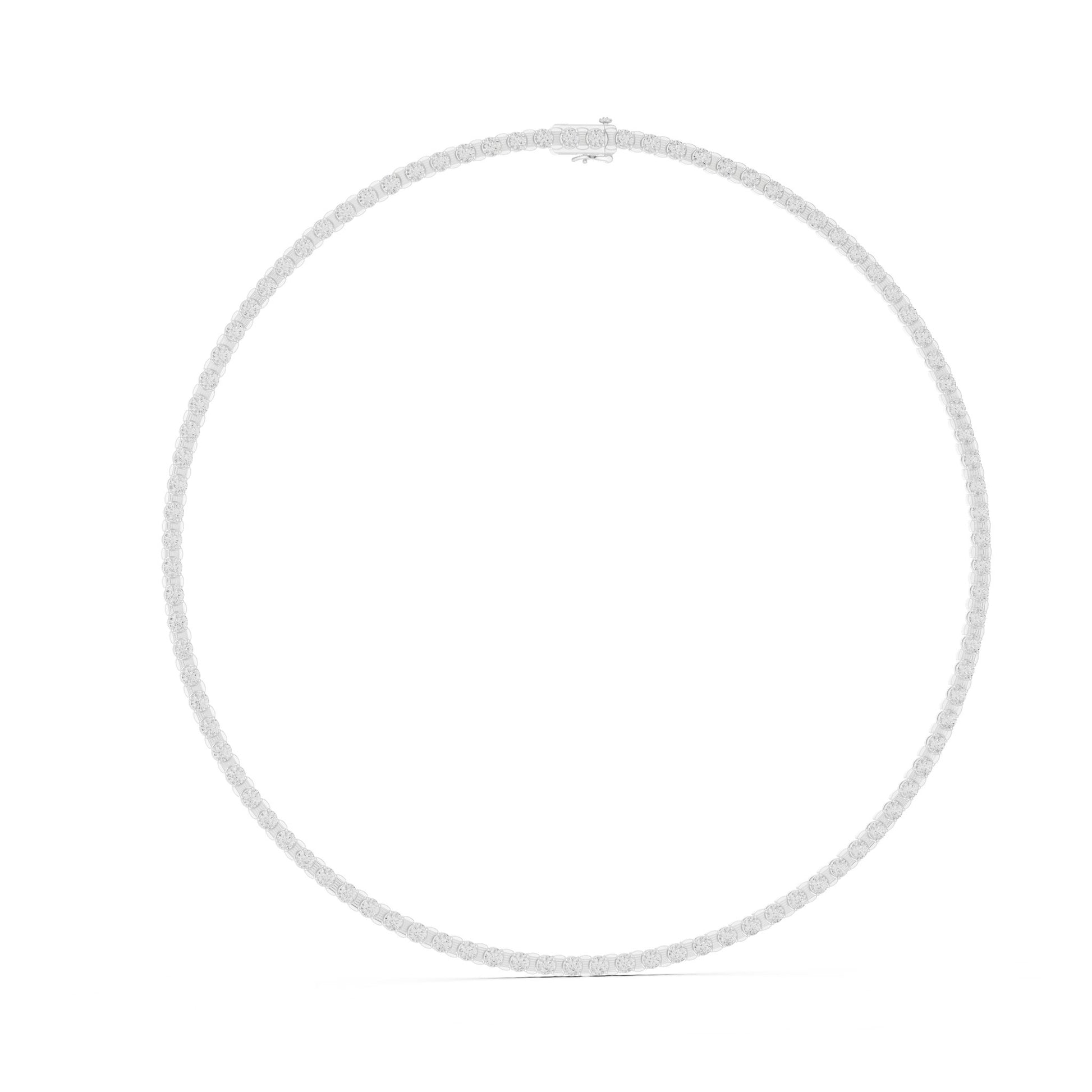 Round Lab Grown Diamond Pave Pendant