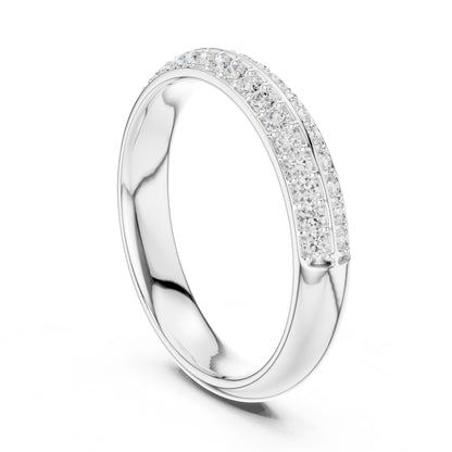 Round Lab Grown Diamond Pave Engagement Ring