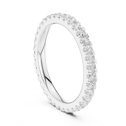 Round Lab Grown Diamond Pave Engagement Ring