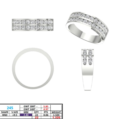 Men's Round Lab Grown Diamond Pave Ring