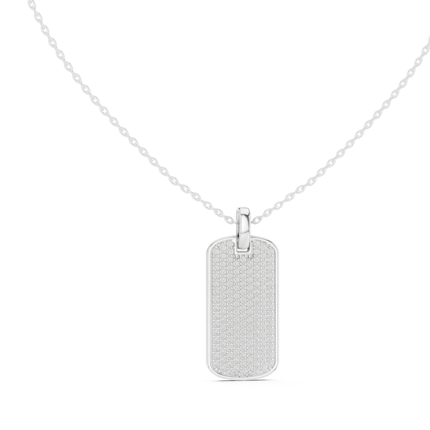 Round Lab Grown Diamond Pave Pendant