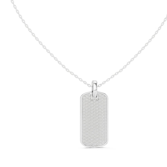 Round Lab Grown Diamond Pave Pendant