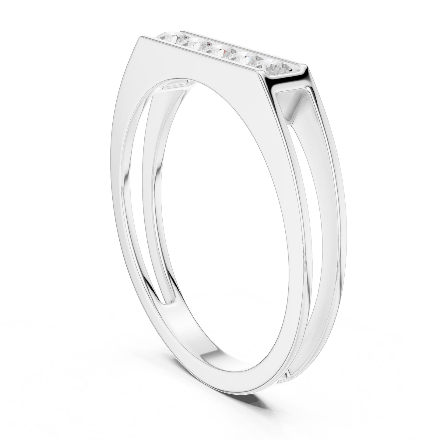 Men's Round Lab Grown Diamond Pave Ring