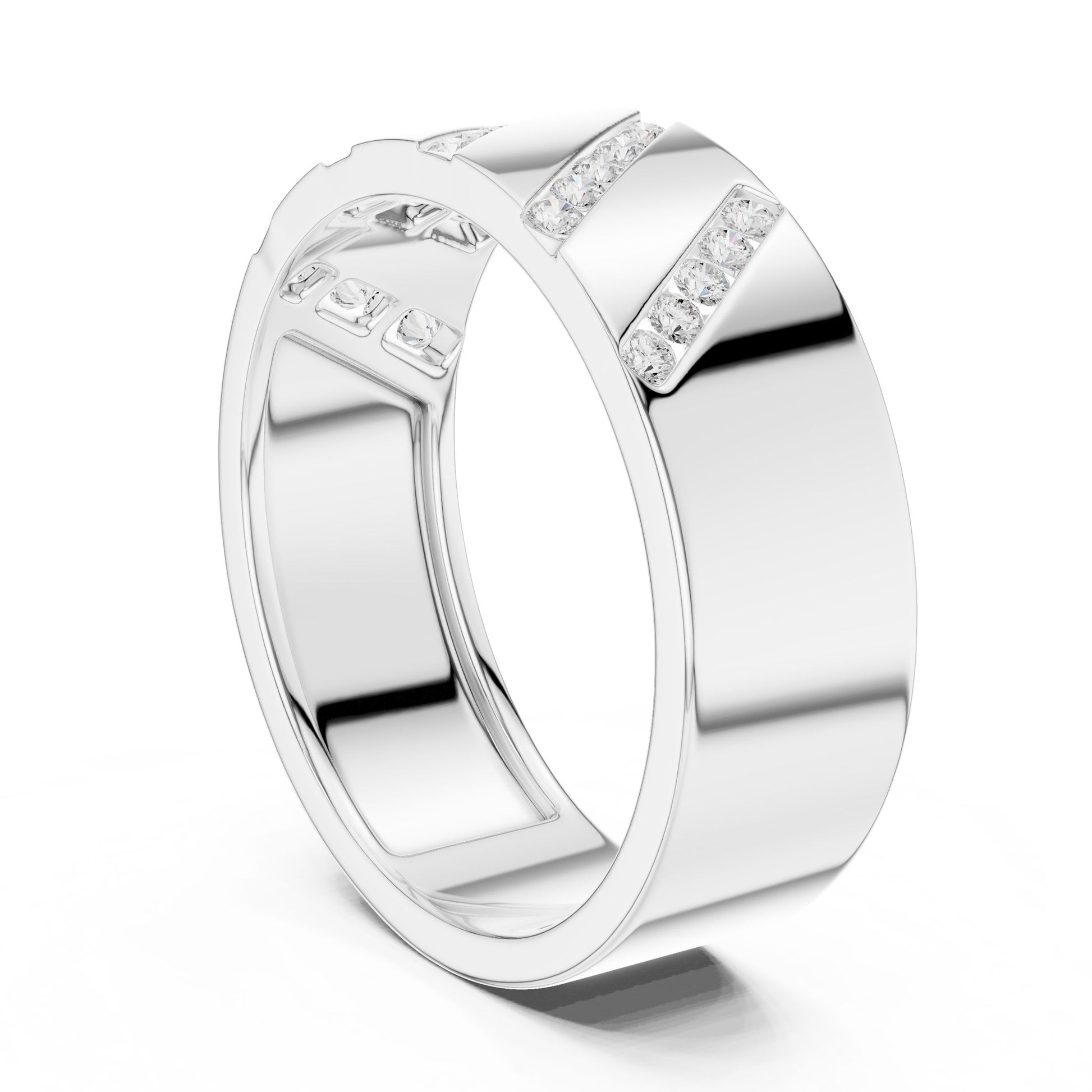 Men's Round Lab Grown Diamond Pave Ring