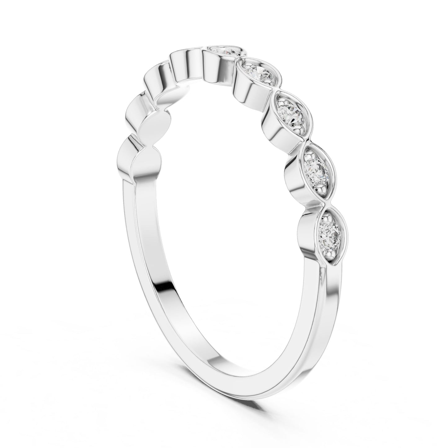 Round Lab Grown Diamond Pave Engagement Ring