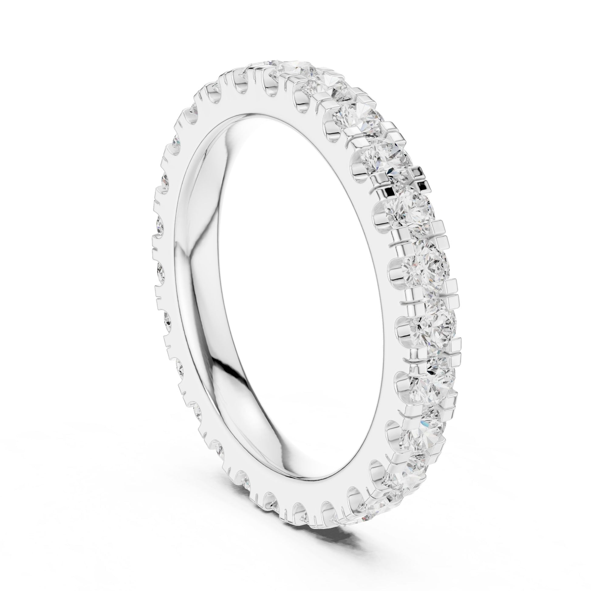 Round Lab Grown Diamond Pave Engagement Ring