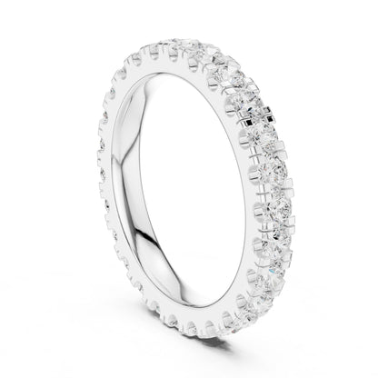 Round Lab Grown Diamond Pave Engagement Ring
