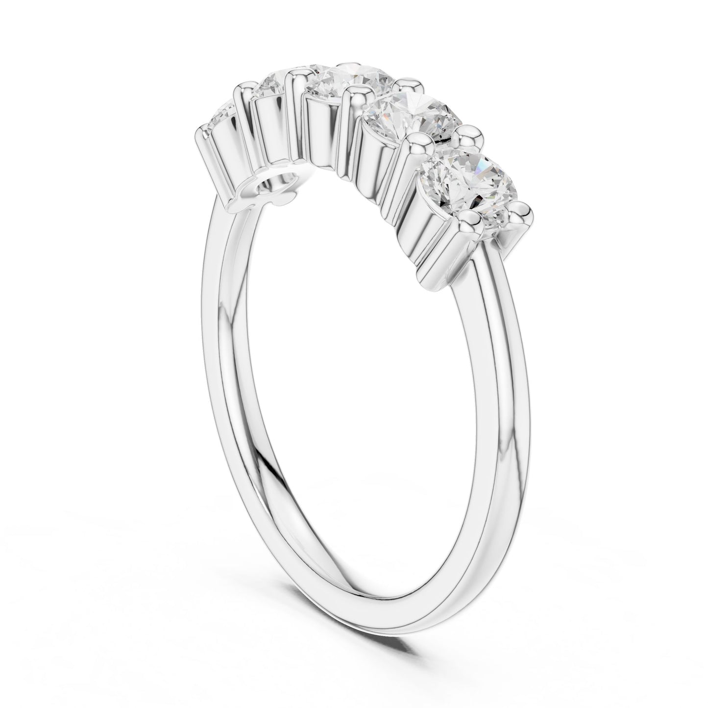 Round Lab Grown Diamond Pave Engagement Ring