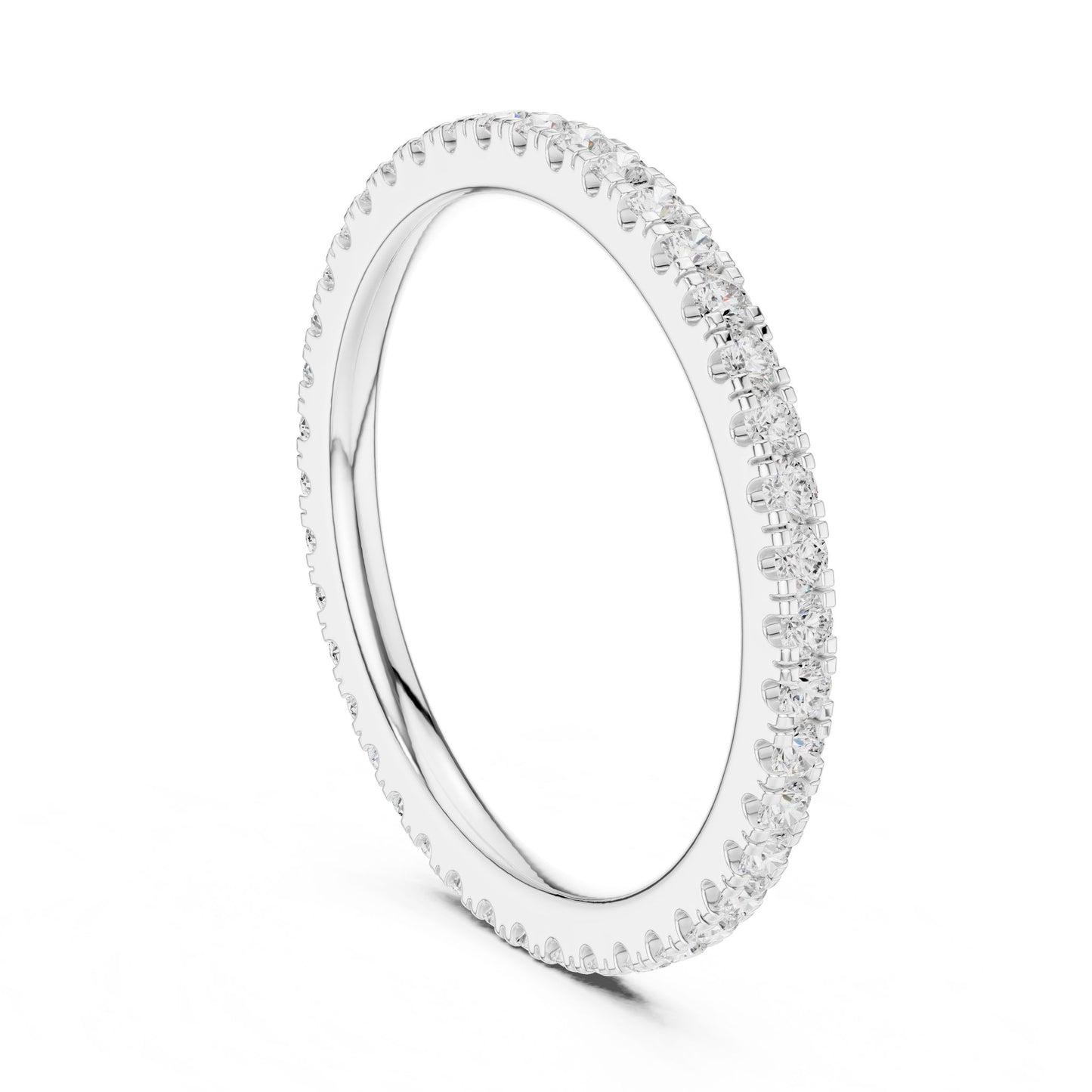 Round Lab Grown Diamond Pave Engagement Ring