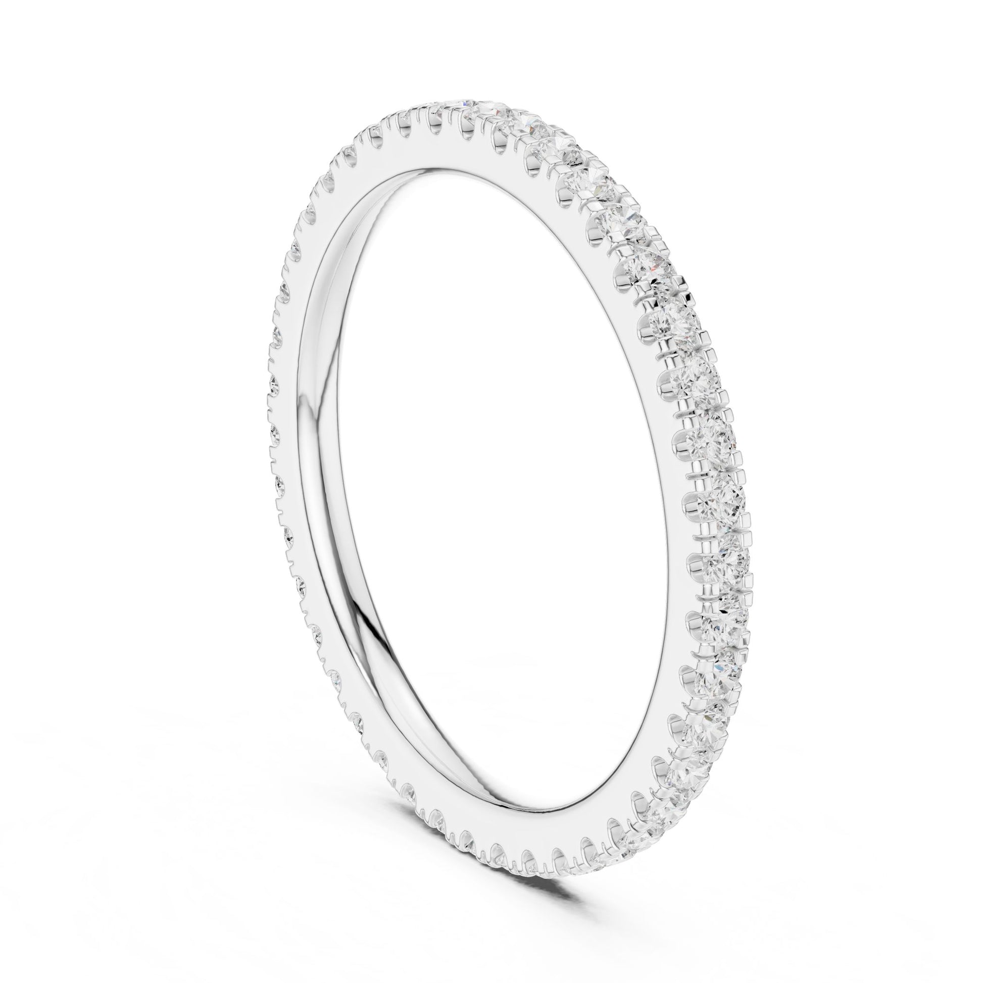 Round Lab Grown Diamond Pave Engagement Ring