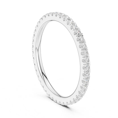 Round Lab Grown Diamond Pave Engagement Ring