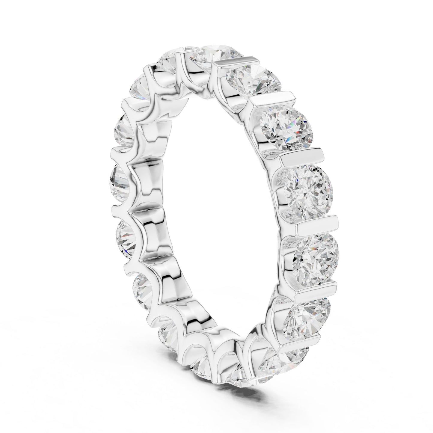 Round Lab Grown Diamond Pave Engagement Ring