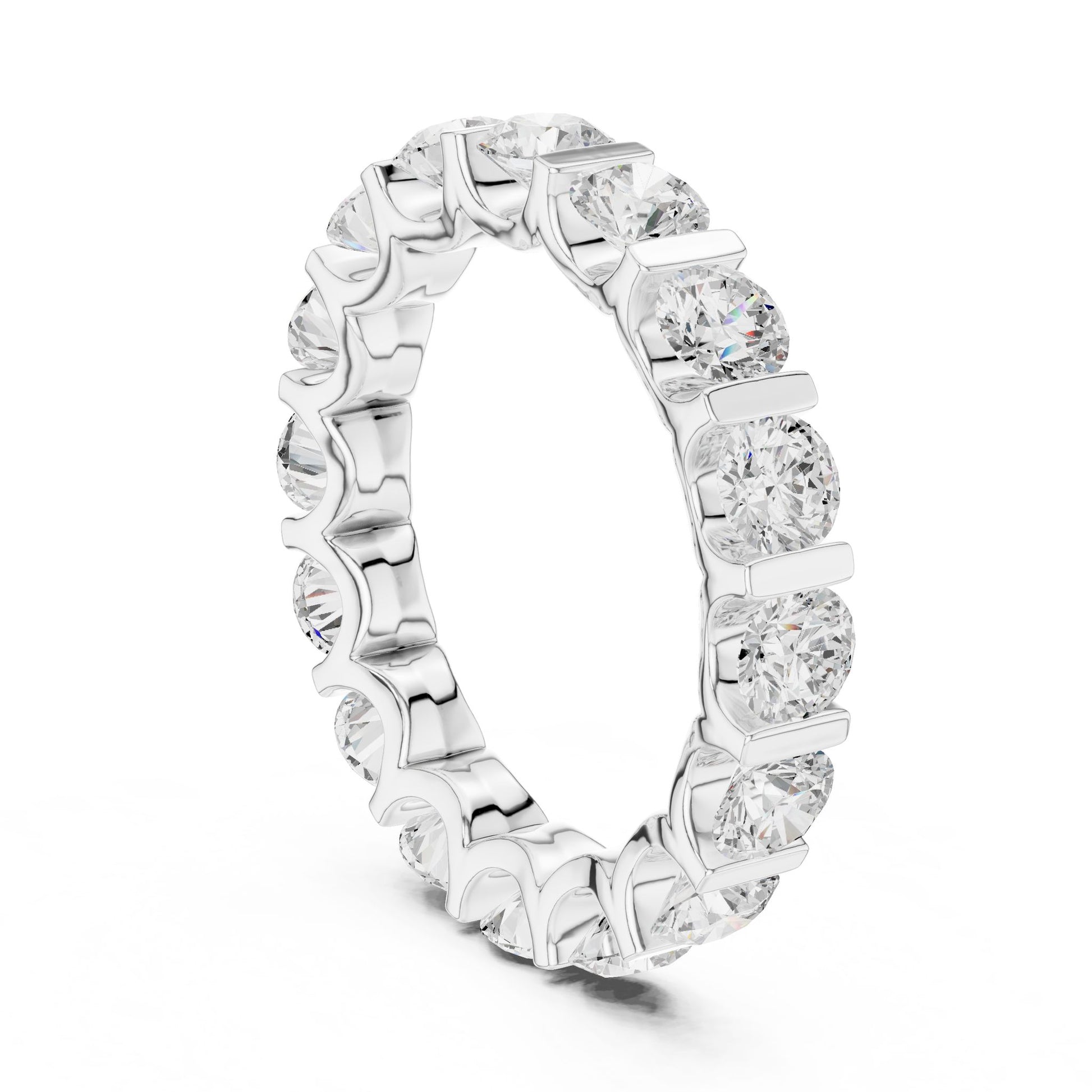 Round Lab Grown Diamond Pave Engagement Ring