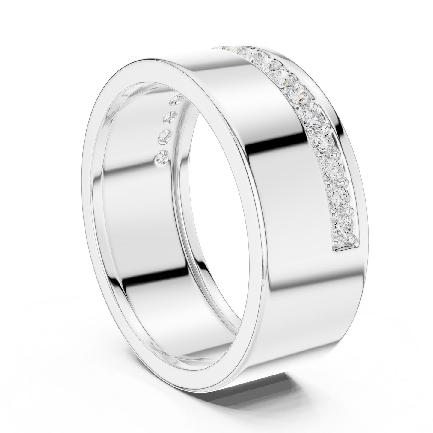 Men's Round Lab Grown Diamond Pave Ring