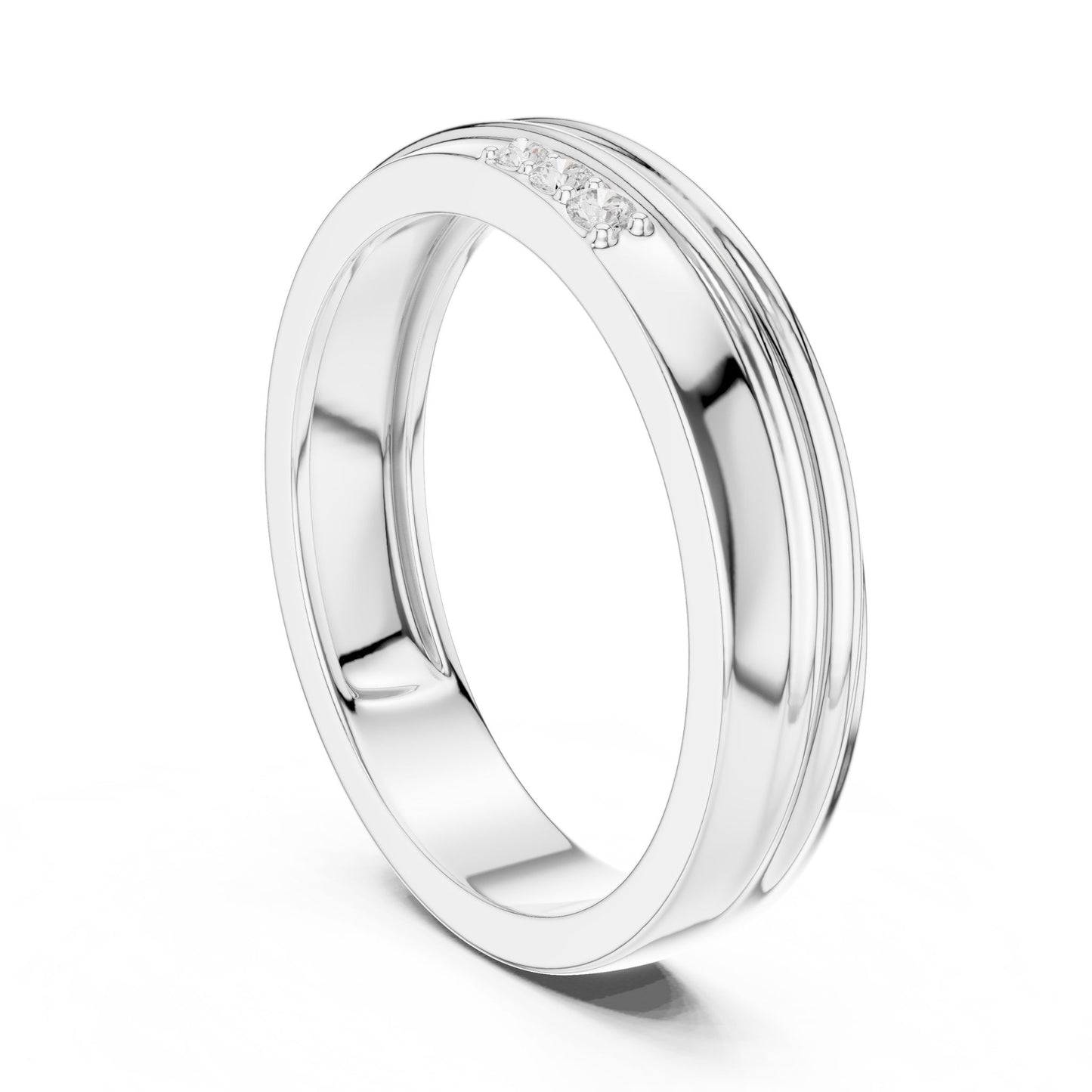 Men's Round Lab Grown Diamond Pave Ring