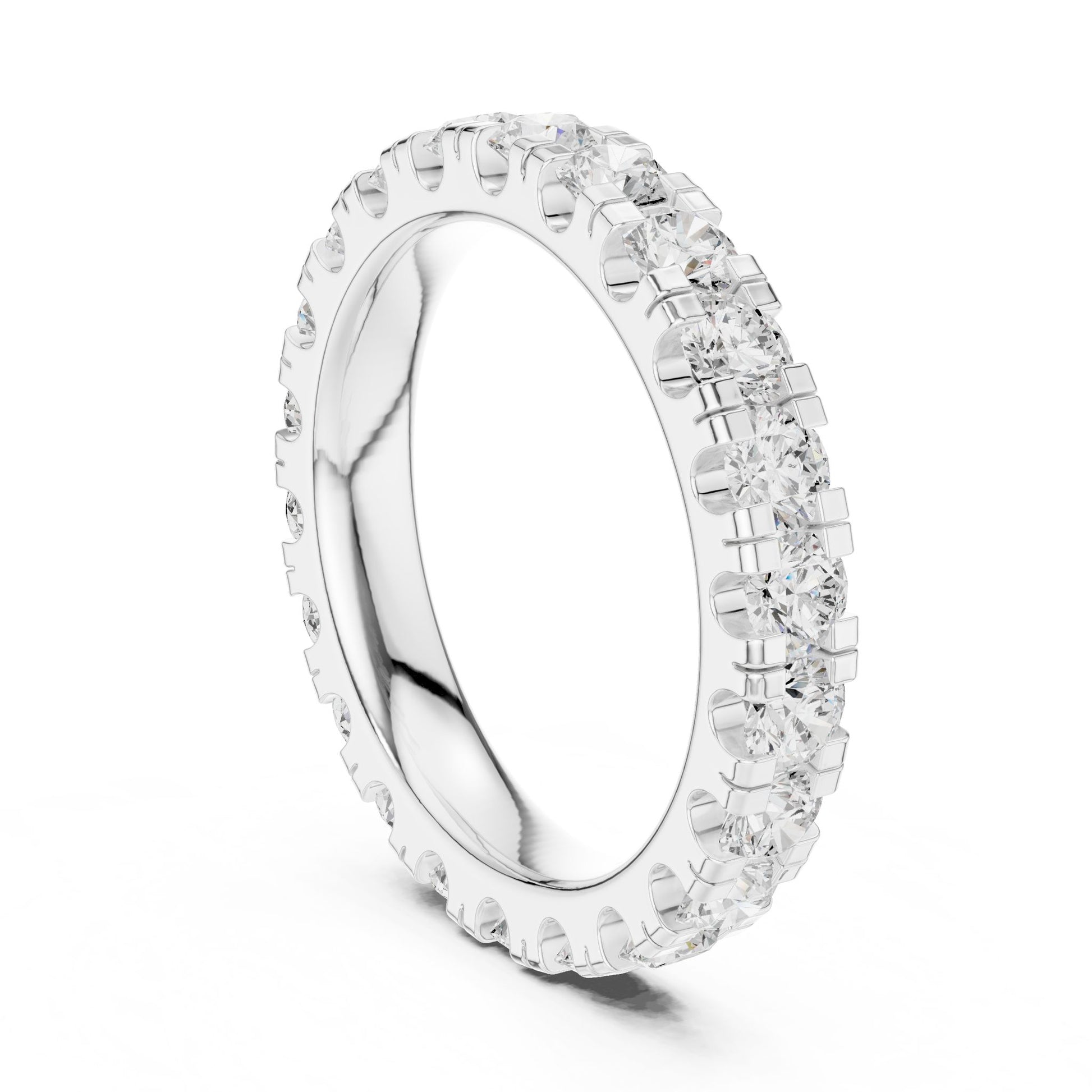 Round Lab Grown Diamond Pave Engagement Ring