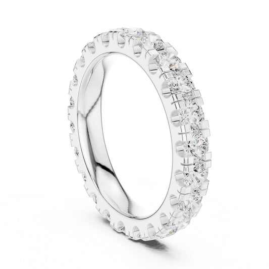 Round Lab Grown Diamond Pave Engagement Ring