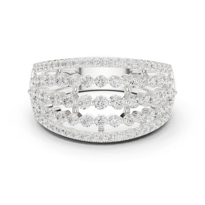 Round Lab Grown Diamond Pave Engagement Ring