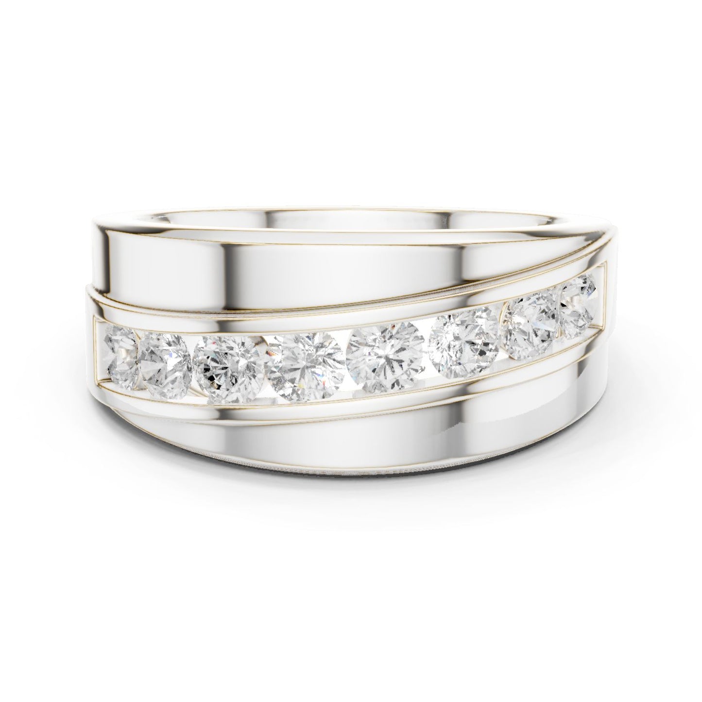 Men's Round Lab Grown Diamond Pave Ring