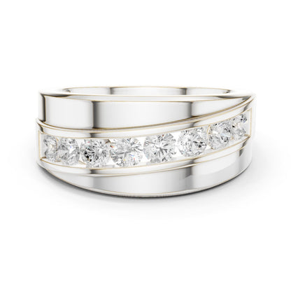 Men's Round Lab Grown Diamond Pave Ring