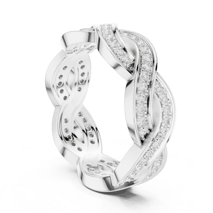 Round Lab Grown Diamond Pave Engagement Ring