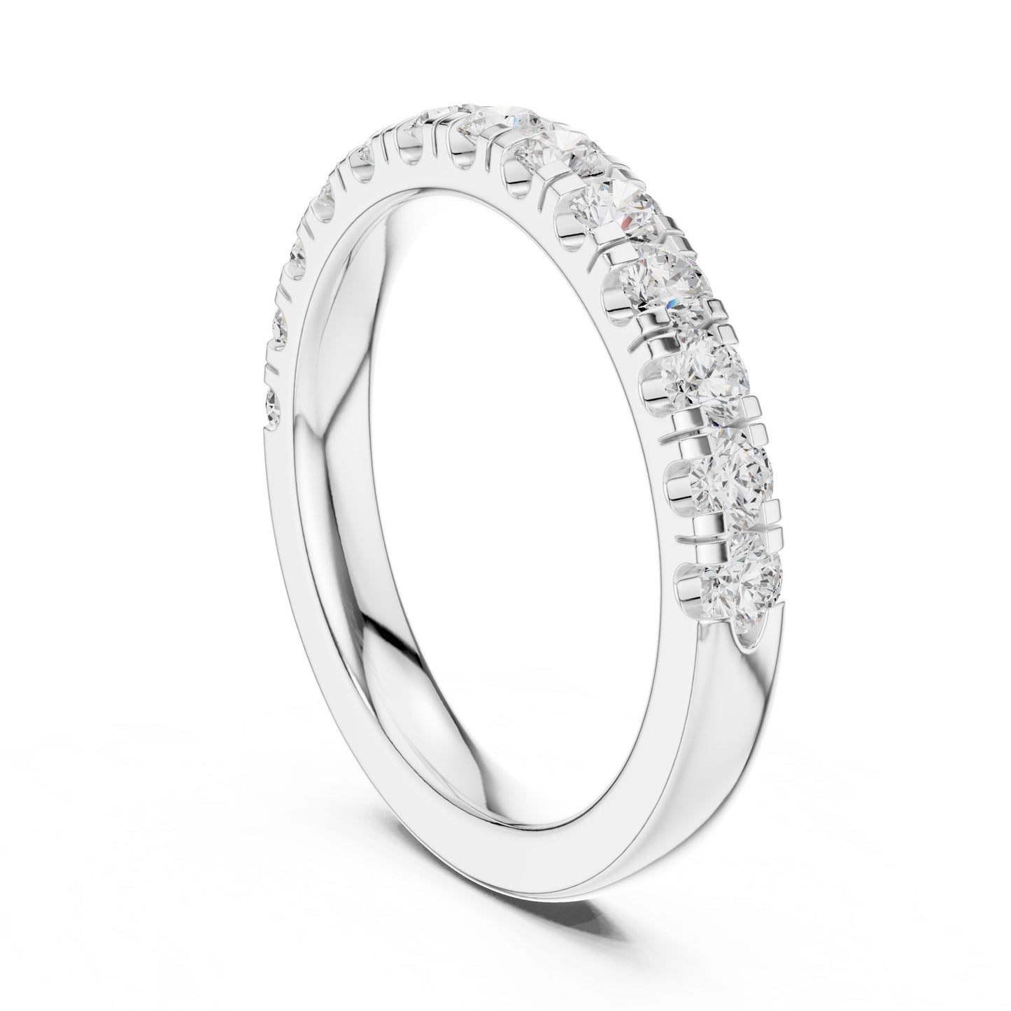 Round Lab Grown Diamond Pave Engagement Ring
