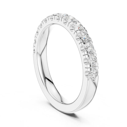 Round Lab Grown Diamond Pave Engagement Ring