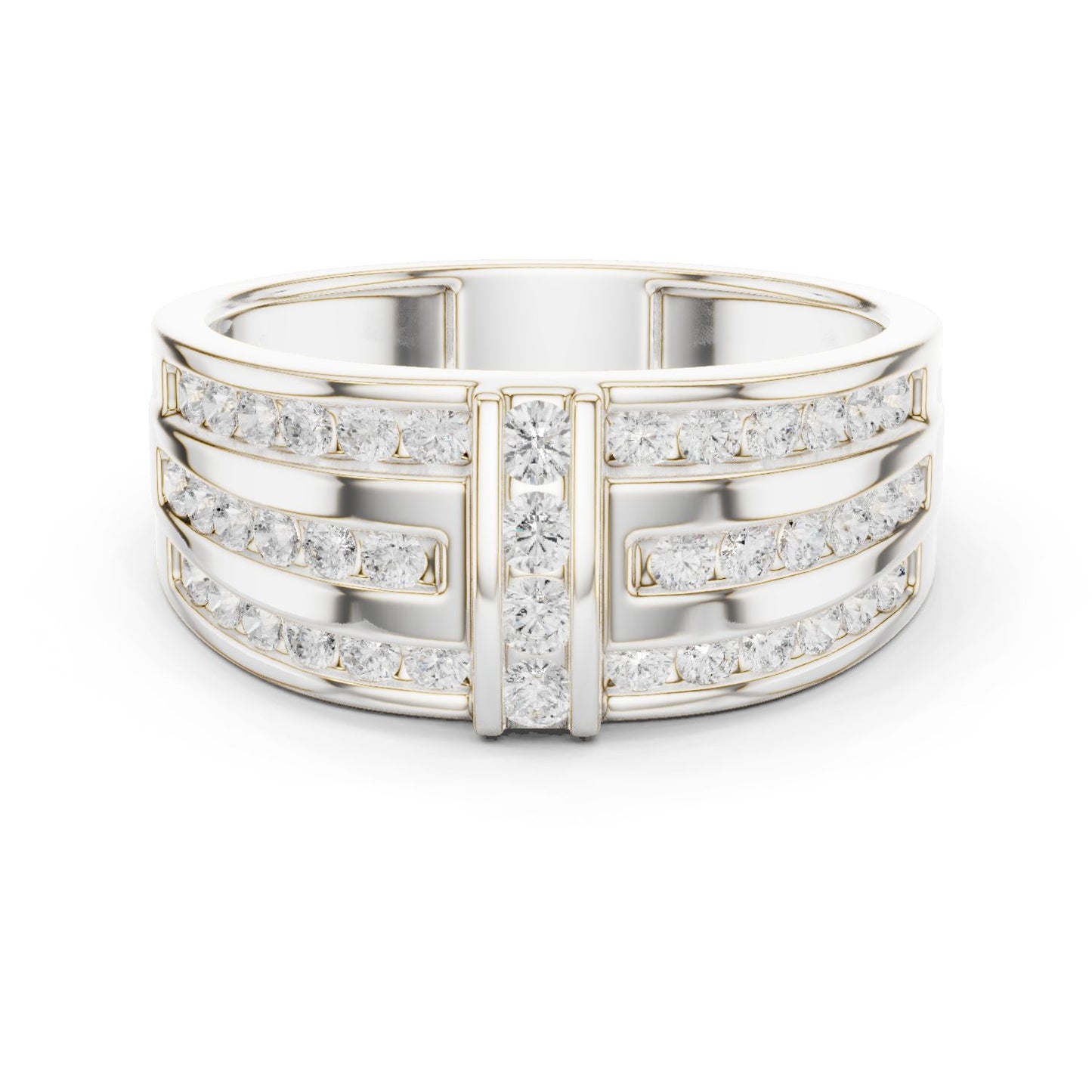 Men's Round Lab Grown Diamond Pave Ring